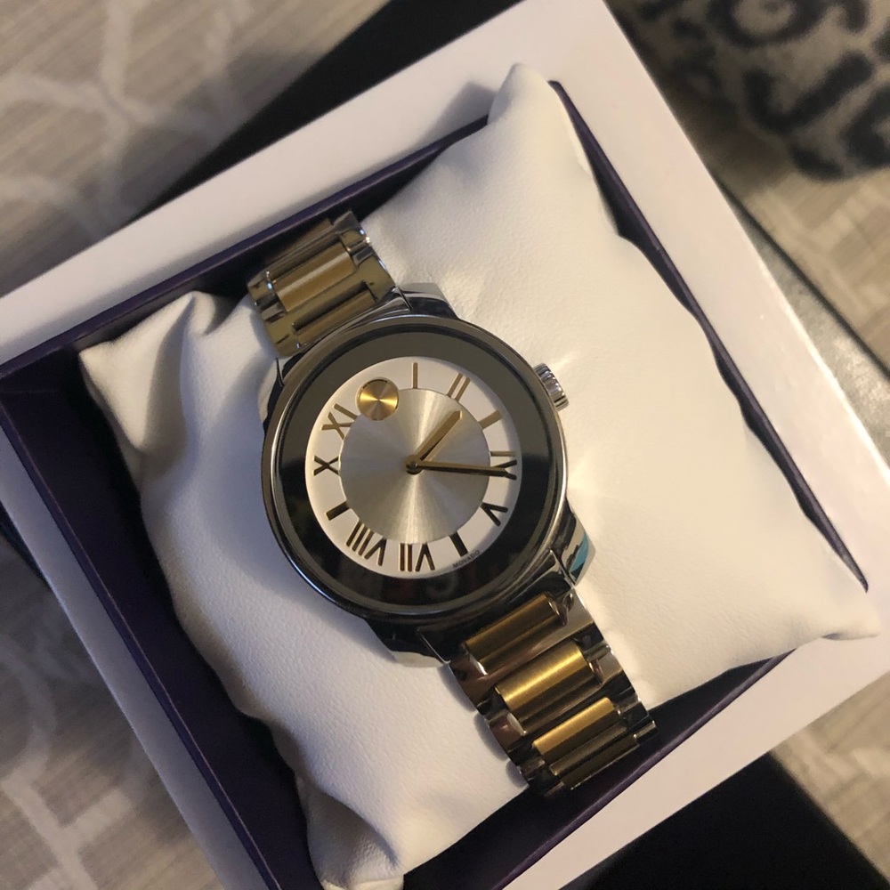 Elegant Gold and Silver Women's Watch